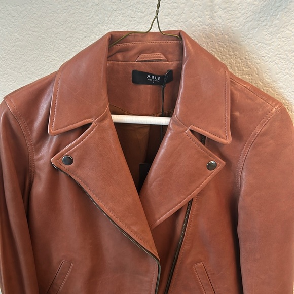 🤎ABLE Maha Leather Jacket ~ Whiskey ~ Small - Picture 9 of 16